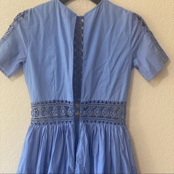 Asos Periwinkle Crochet‎ Lace Mini Dress - Picture 7 of 13